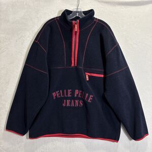 Pelle Pelle Jeans Marc Buchanan 1/4 zip fleece pullover vintage Men's Size XL